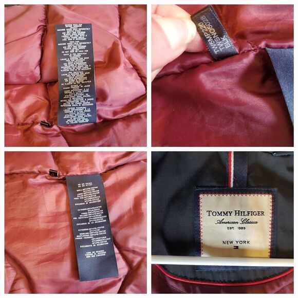 Tommy Hilfiger Smal Winter Coat Hooded Pockets Insulated Zip & Button Close - Picture 12 of 12